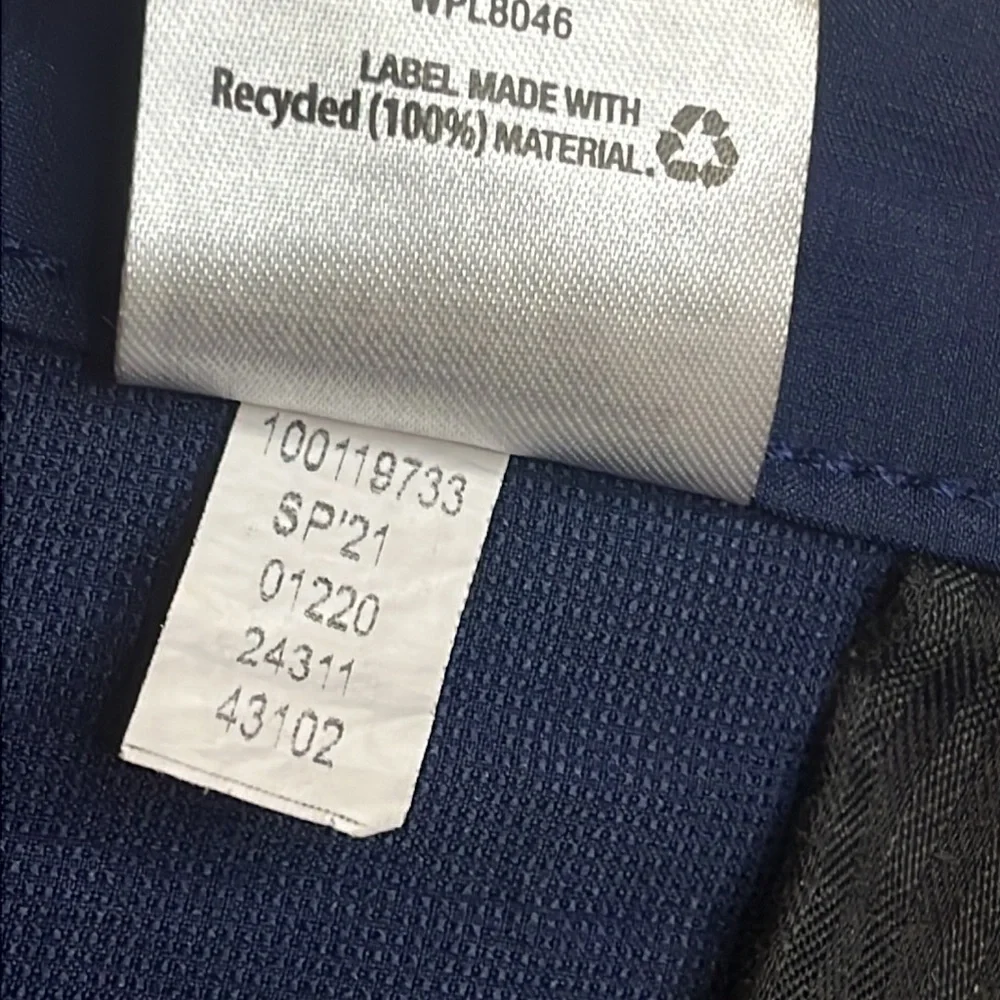 👤 Alfani blue hybrid flat front reflective back pockets pants, 34x30